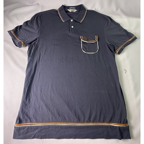 Penguin Heritage‎ Slim Fit Polo Shirt Blue Size XL Pocket Logo Pima Cotton - Picture 1 of 9